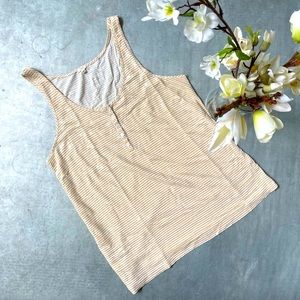 JCrew - sequined gold striped vest - Large